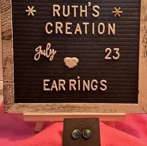 Fish scale earrings handmade